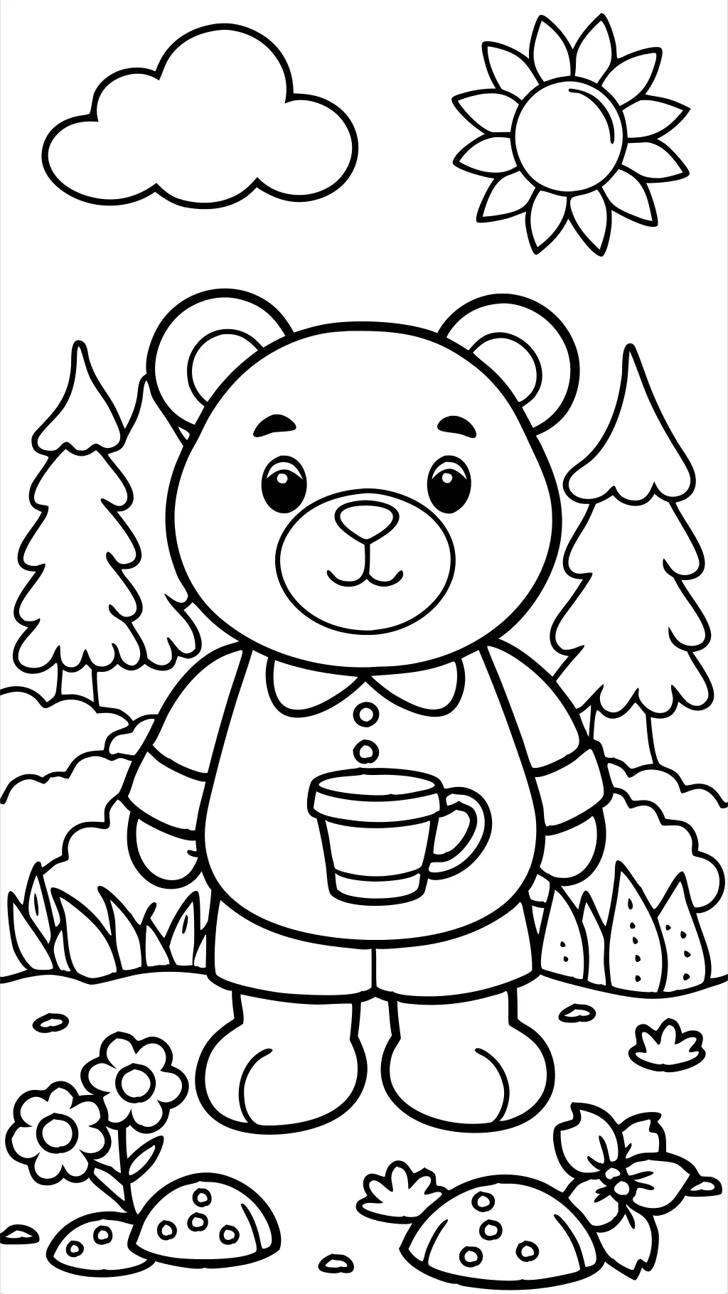 printable coloring pages of teddy bears